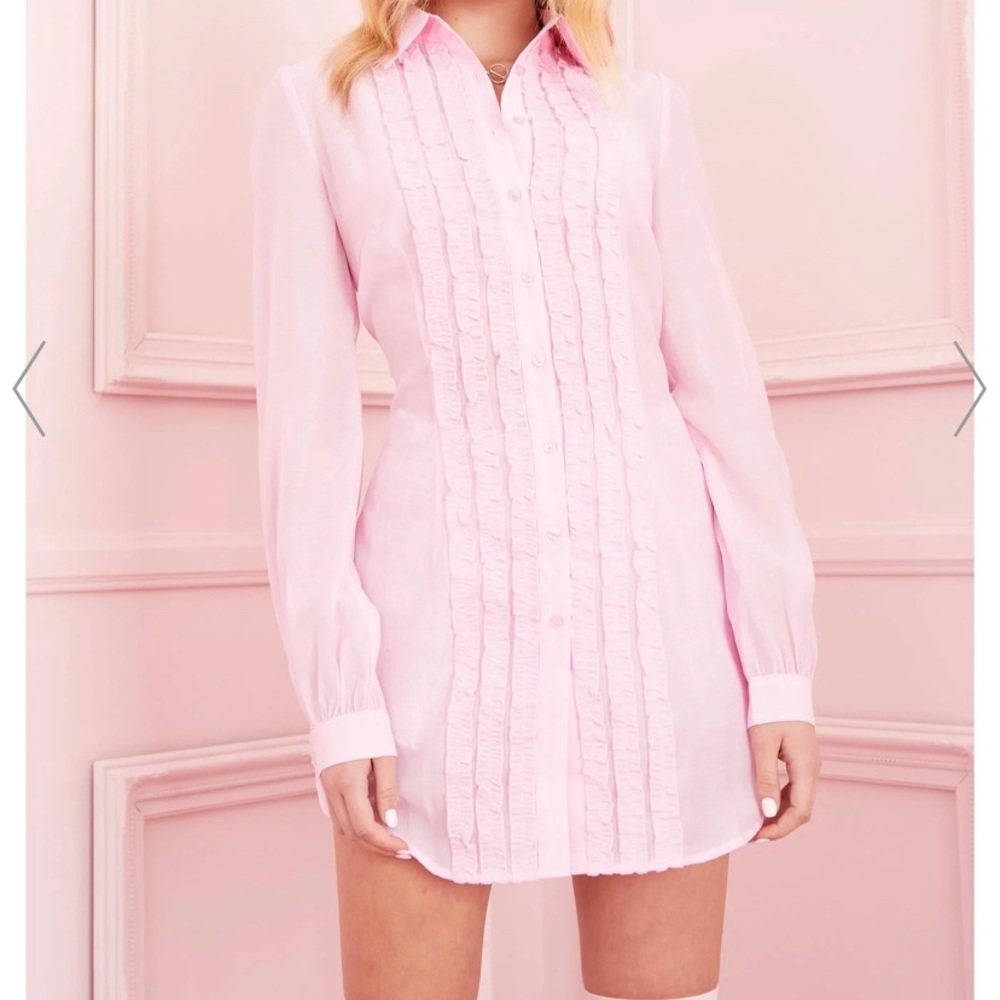 Sugar Thrillz Pink Shirt Dress